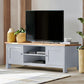 Artiss TV Cabinet Entertainment Unit Stand French Provincial Storage Shelf Wooden 130cm Grey
