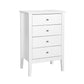 Artiss 4 Chest of Drawers Tallboy Storage Cabinet Bedside Table Dresser White