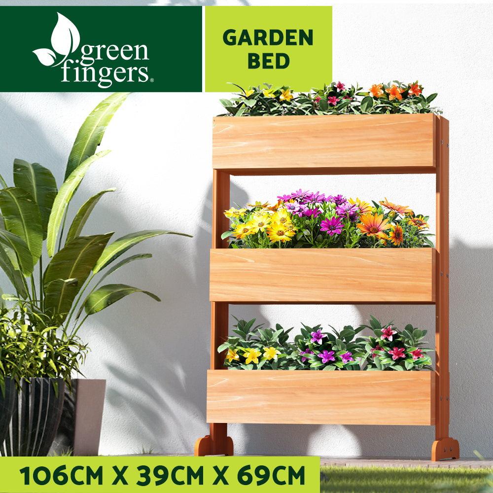 Greenfingers Garden Bed Raised Wooden Planter Box Vegetables 69x39x106cm