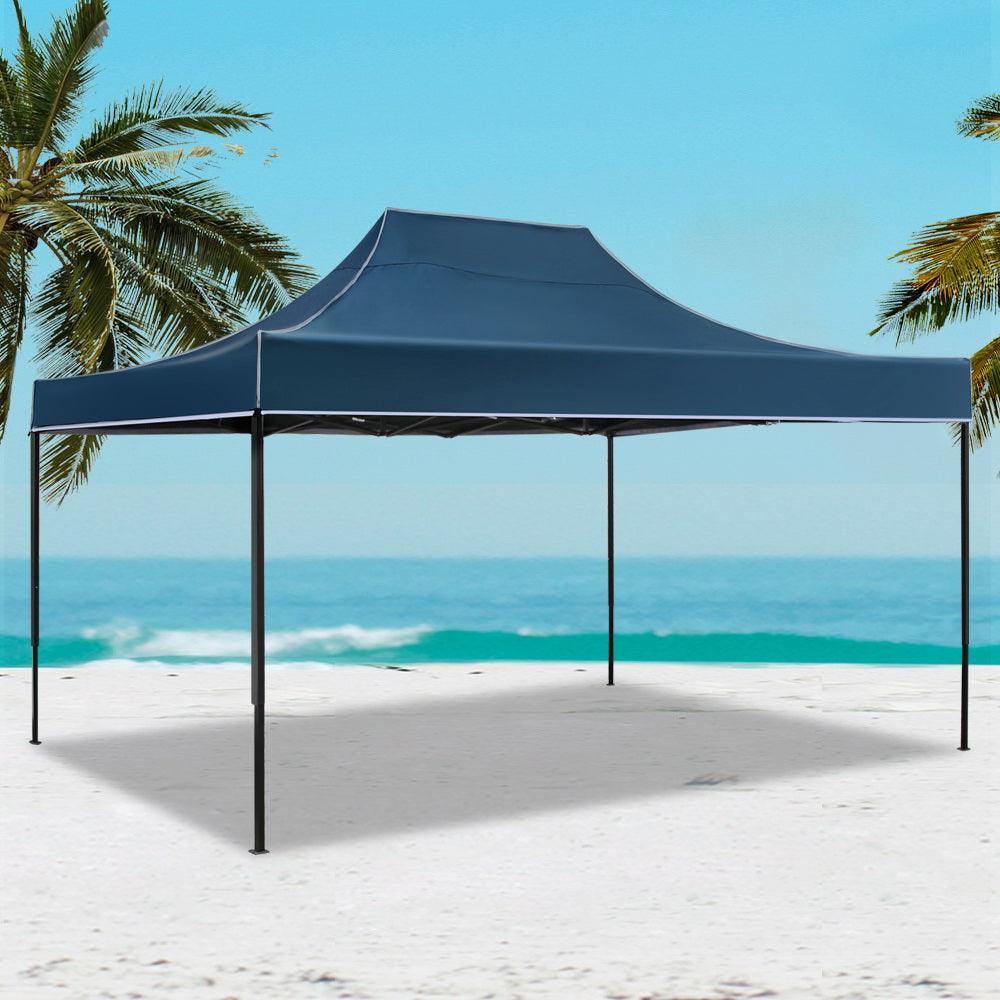 Instahut Gazebo Pop Up Marquee 3x4.5 Outdoor Tent Folding Wedding Gazebos Navy