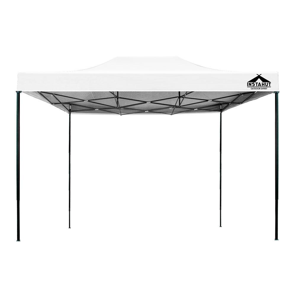 Instahut Gazebo Pop Up Marquee 3x4.5m Outdoor Tent Folding Wedding Gazebos White