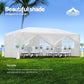 Instahut Gazebo 3x6m Outdoor Marquee Side Wall Party Wedding Tent Camping White 6 Panel