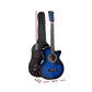 ALPHA 38 Inch Wooden Acoustic Guitar with Accessories set Blue