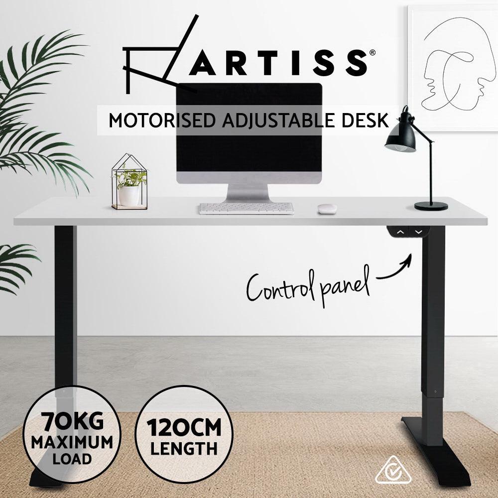 Artiss Standing Desk Motorised Electric Sit Stand Table Riser Computer Laptop Desks Black White