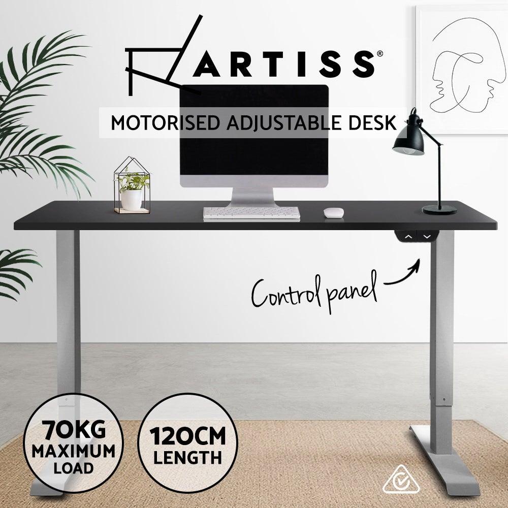 Artiss Height Adjustable Standing Desk Motorised Electric Frame Riser Laptop Computer 120cm