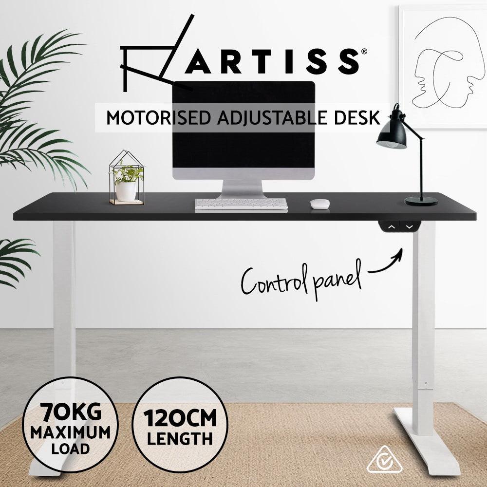 Artiss Standing Desk Motorised Electric Adjustable Sit Stand Table Riser Computer Laptop Stand 120cm