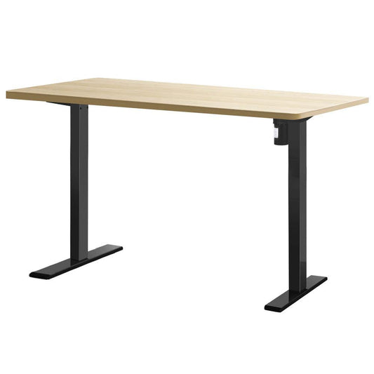 Artiss Electric Standing Desk Motorised Sit Stand Desks Table Black Oak 140cm