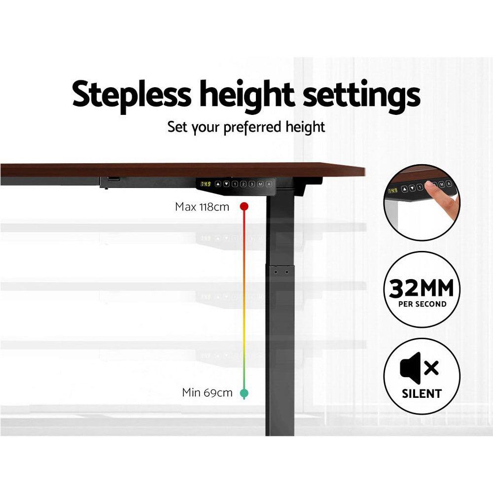 Artiss Standing Desk Sit Stand Motorised Electric Frame Computer Laptop Table 120cm Dual Motor