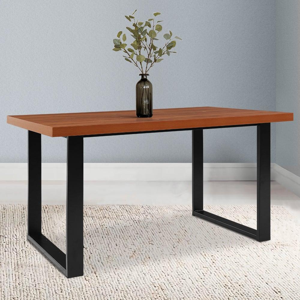 Artiss Dining Table 6 Seater Wooden Kitchen Tables Cafe Oak Black
