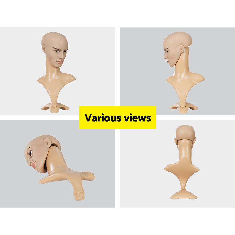 Embellir Male Mannequin Head Dummy Model Display Shop Stand Professional Use
