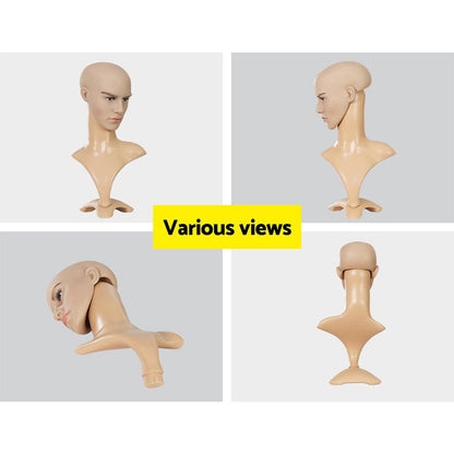 Embellir Male Mannequin Head Dummy Model Display Shop Stand Professional Use