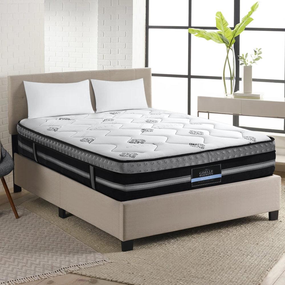 Giselle Bedding Galaxy Euro Top Cool Gel Pocket Spring Mattress 35cm Thick Double