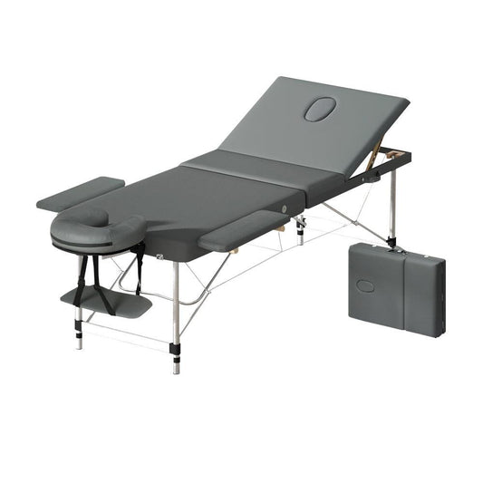 Zenses Massage Table Portable Aluminium 2 Fold Massages Bed Beauty Therapy 55cm