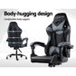 Artiss Office Chair Gaming Chair Computer Chairs Recliner PU Leather Seat Armrest Black Grey