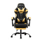 Artiss Office Chair Gaming Chair Computer Chairs Recliner PU Leather Seat Armrest Footrest Black Golden