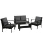 Gardeon Outdoor Furniture Lounge Table Chairs Garden Patio Wicker Sofa Set