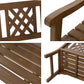 Gardeon Wooden Garden Bench 2 Seat Patio Furniture Timber Outdoor Lounge Chair Natural