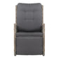 Gardeon Set of 2 Recliner Chairs Sun lounge Outdoor Furniture Setting Patio Wicker Sofa Grey