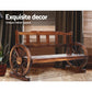 Gardeon Garden Bench Wooden Wagon Chair 3 Seat Outdoor Furniture Backyard Lounge Charcoal