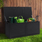 Gardeon Outdoor Storage Box 390L Container Lockable Toy Tools Shed Deck Garden