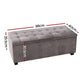 Artiss Storage Ottoman Blanket Box Velvet Foot Stool Rest Chest Couch Toy Grey