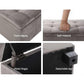 Artiss Storage Ottoman Blanket Box Velvet Foot Stool Rest Chest Couch Toy Grey