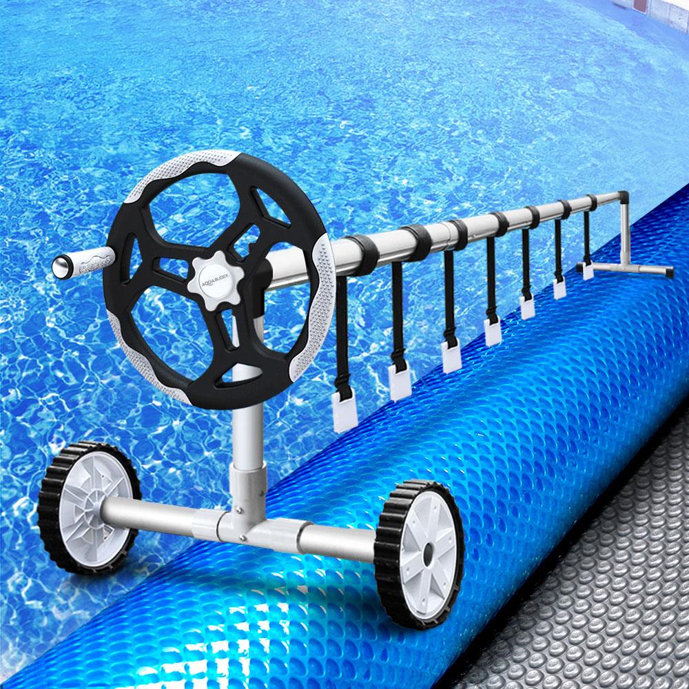 Aquabuddy Pool Cover Roller 500 Micron Solar Blanket Swimming Bubble 11mx4.8m