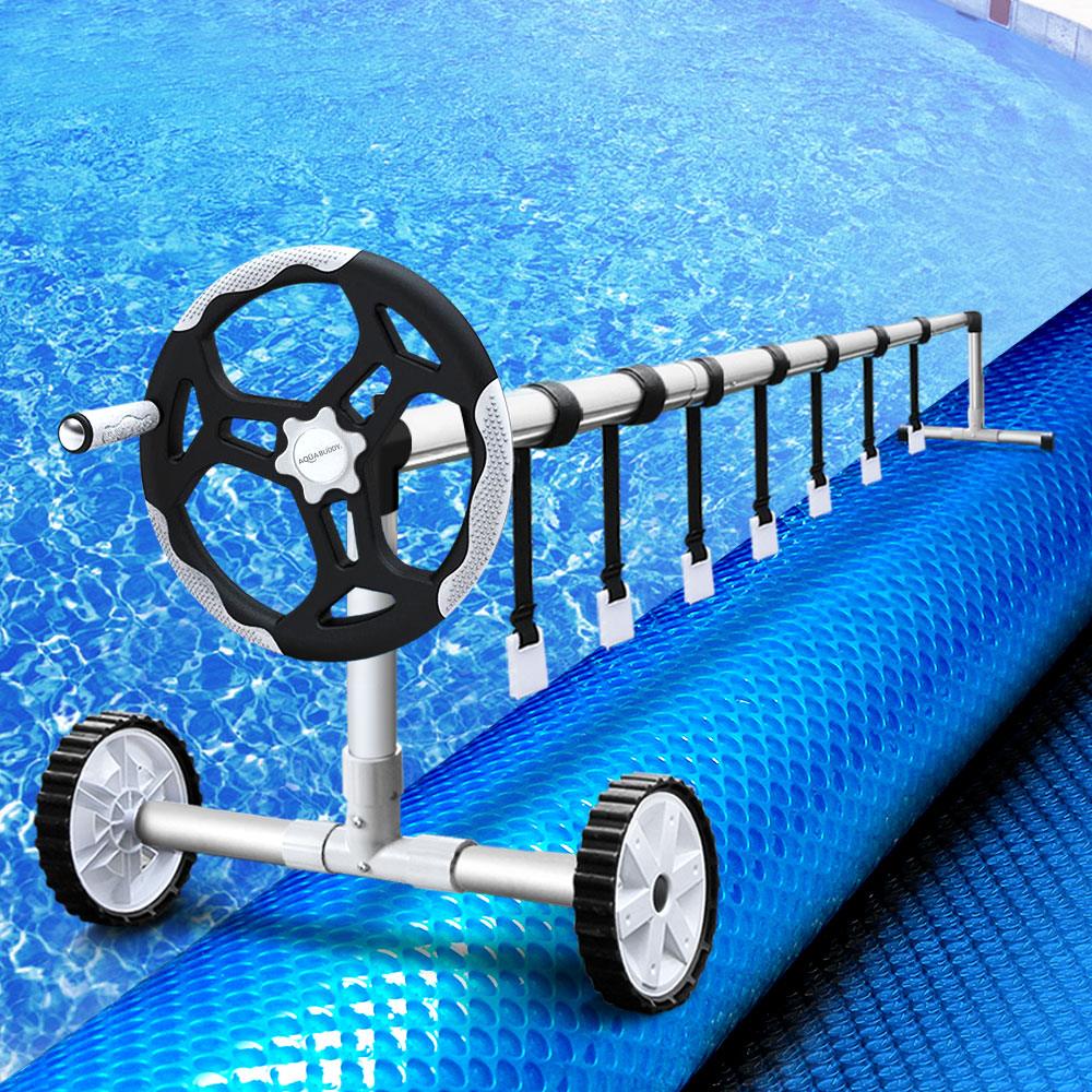 Aquabuddy Pool Cover Roller Blanket Bubble Heater Solar Swimming Covers 8x4.2M