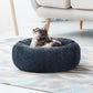i.Pet Pet bed Dog Cat Calming Pet bed Small 60cm Dark Grey Sleeping Comfy Cave Washable