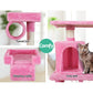 i.Pet Cat Tree 141cm Trees Scratching Post Scratcher Tower Condo House Furniture Wood Pink
