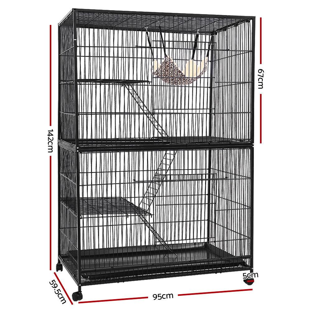 i.Pet Rabbit Cage Bird Ferret Parrot Aviary Cat Hamster 4 Level 142cm