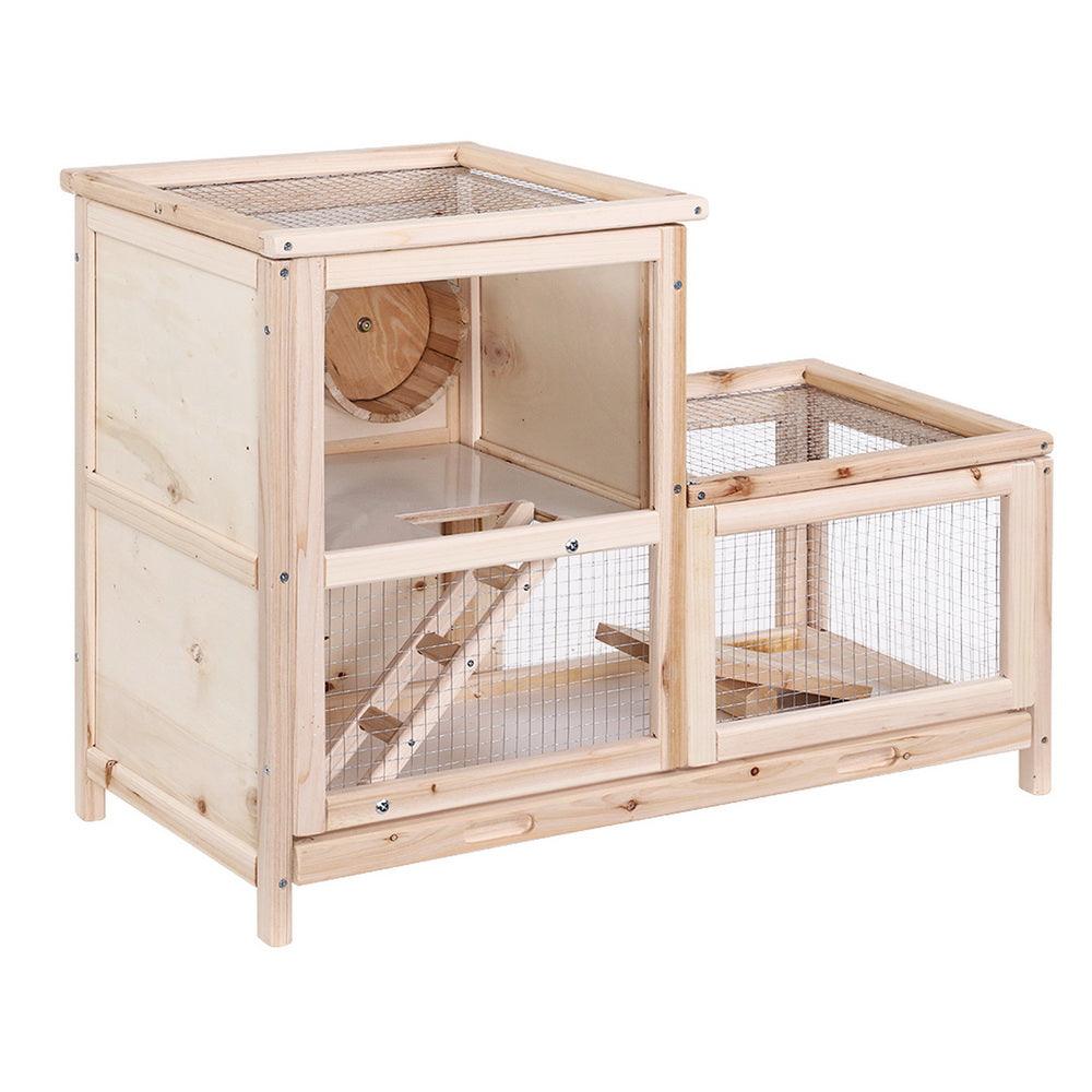 i.Pet Hamster Guinea Pig Ferrets Rodents Hutch Hutches Large Wooden Cage Running 80cm x 40cm x 60cm