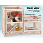 i.Pet Hamster Guinea Pig Ferrets Rodents Hutch Hutches Large Wooden Cage Running 80cm x 40cm x 60cm