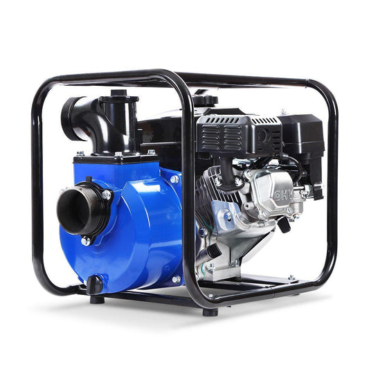 Giantz 8HP 3" Petrol Water Pump Garden Irrigation Transfer Blue
