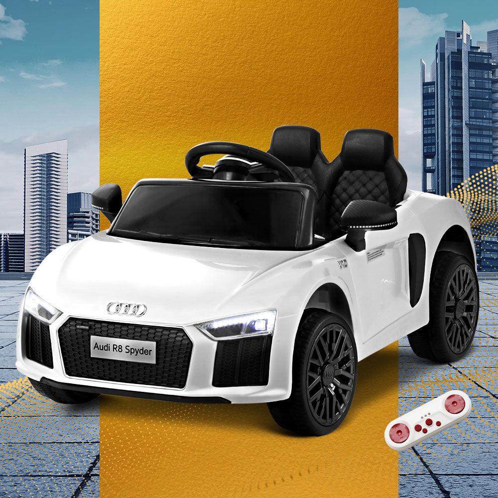 Kids Ride On Car Audi R8 Licensed Sports Electric Toy Cars 12V Battery White