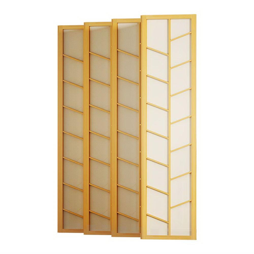Artiss Room Divider Screen Privacy Wood Dividers Stand 8 Panel Archer Natural