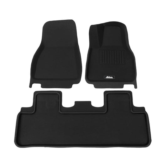 Weisshorn Car Rubber Floor Mats Front and Rear Fits Tesla Model Y 2021-2022