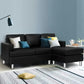 Artiss Sofa Lounge Set Couch Futon Corner Chaise Leather 3 Seater Suite Black
