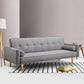 Artiss 3 Seater Fabric Lounge Chair - Grey