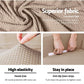 Artiss 2-piece Sofa Cover Elastic Stretch Couch Covers Protector 2 Steater Sand