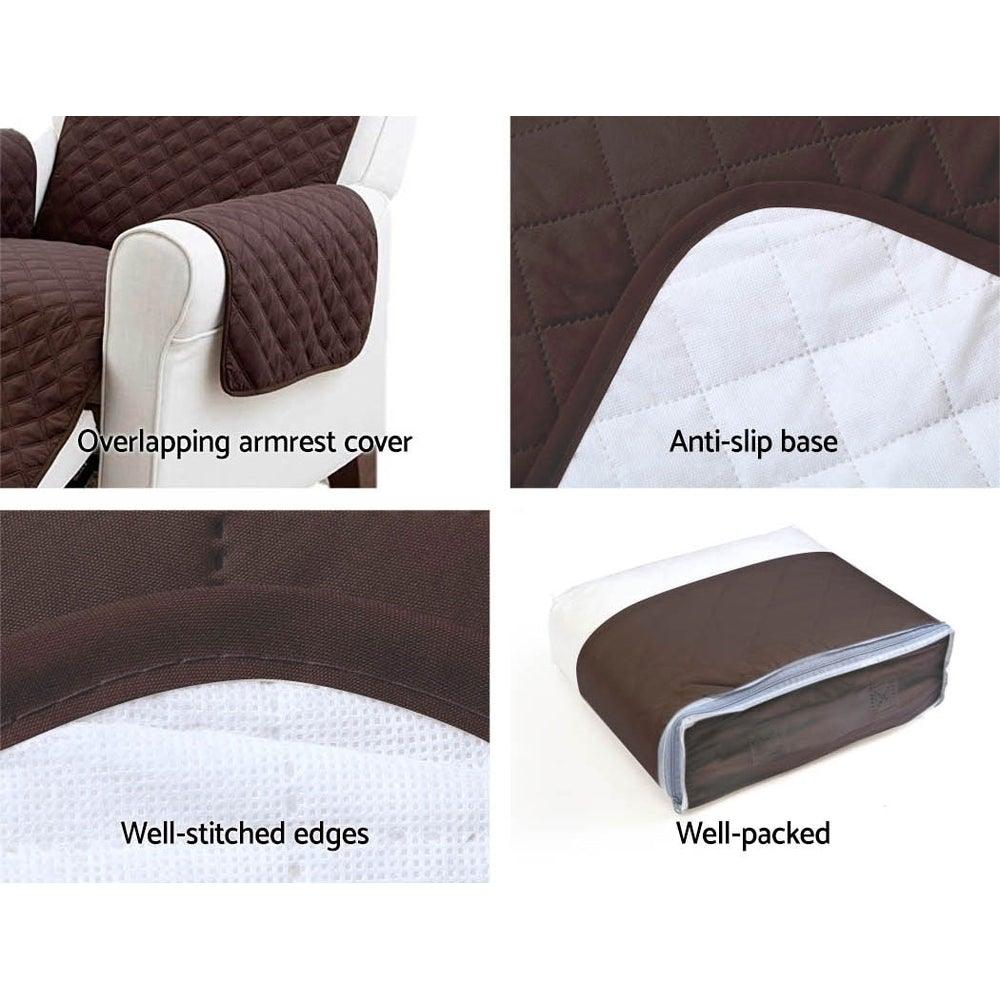 Artiss Sofa Cover Quilted Couch Covers Lounge Protector Slipcovers 1 Seater Coffee