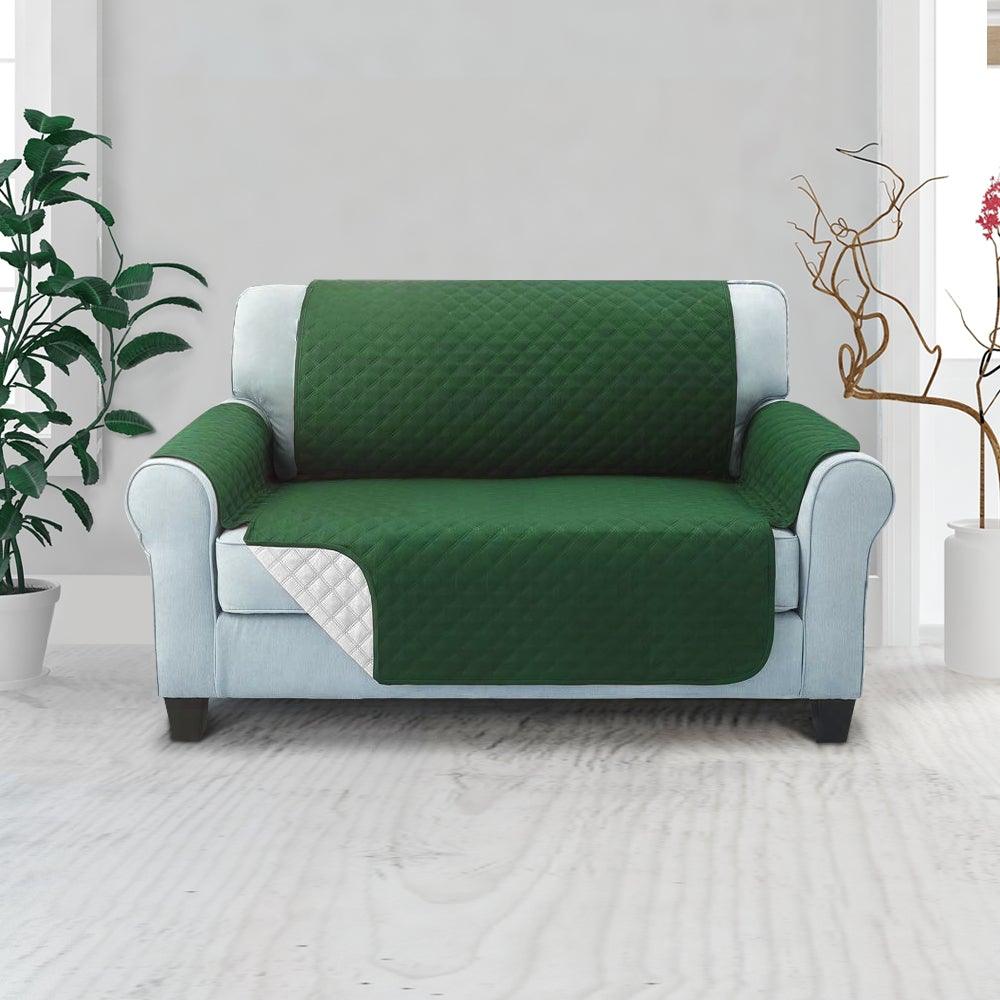 Artiss Sofa Cover Quilted Couch Covers Lounge Protector Slipcovers 2 Seater Green