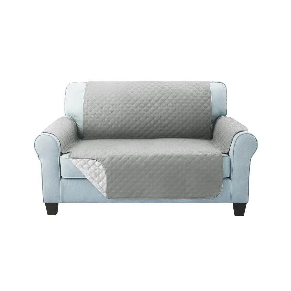 Artiss Sofa Cover Quilted Couch Covers Lounge Protector Slipcovers 2 Seater Grey