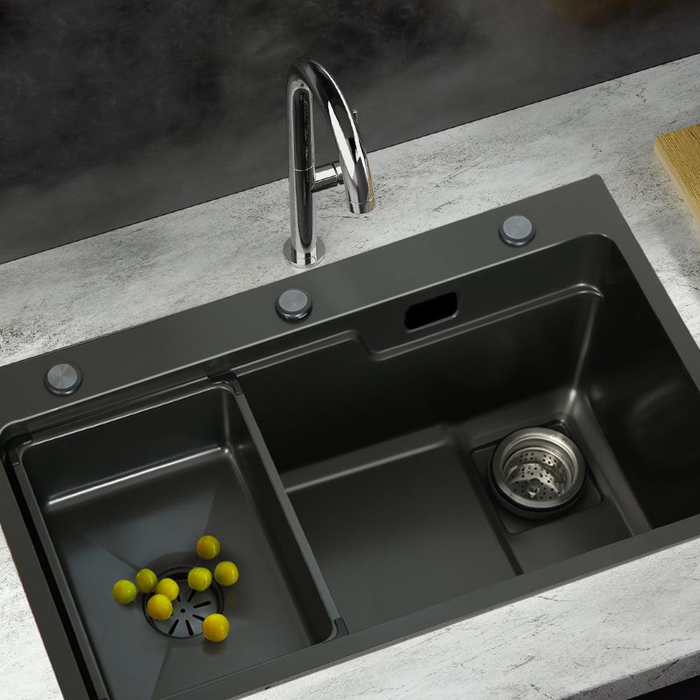 Cefito Kitchen Sink Basin Stainless Steel Under/Top/Flush Mount Bowl 750X450MM