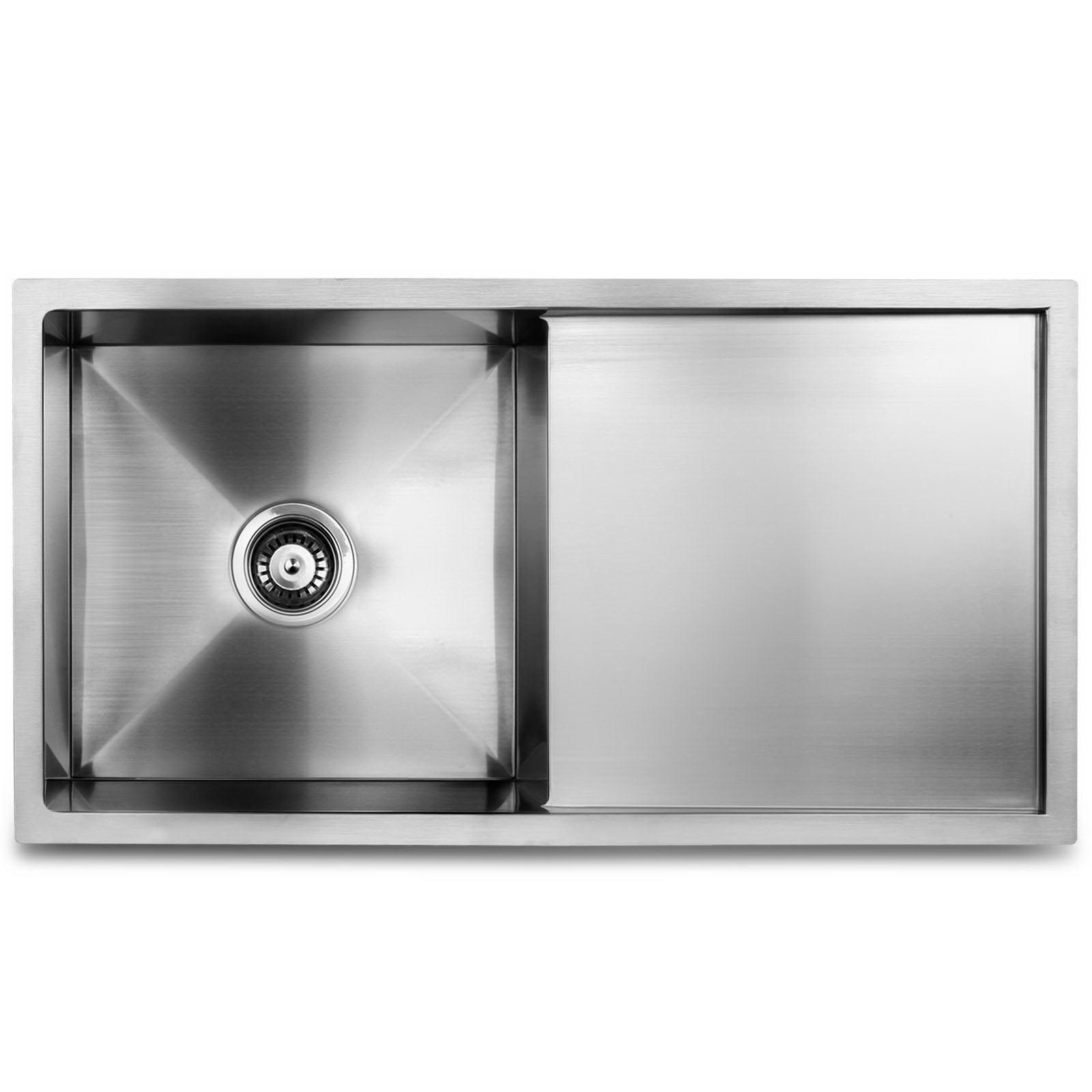 Cefito 75cm x 45cm Stainless Steel Kitchen Sink Under/Top/Flush Mount Silver