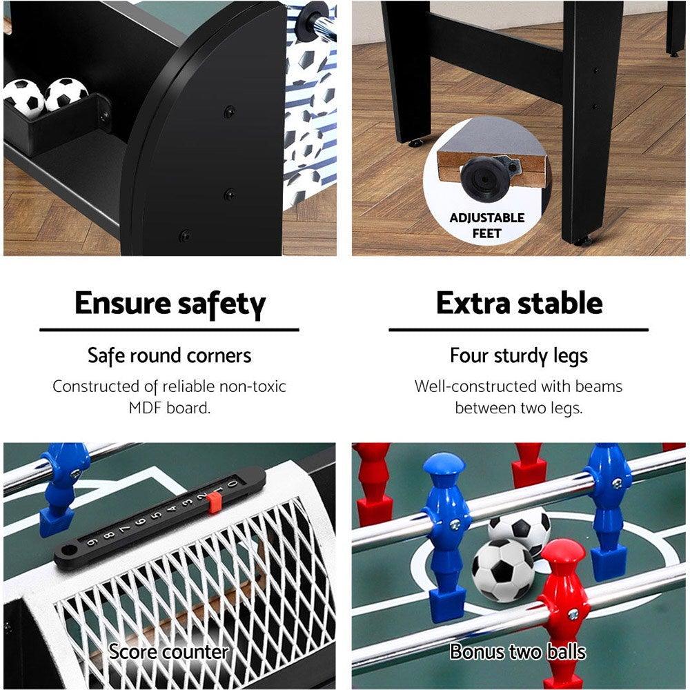 4FT Soccer Table Foosball Football Game Home Party Pub Size Kids Adult Toy Gift