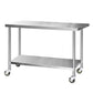 Cefito 1524 x 762mm Commercial Stainless Steel Kitchen Bench with 4pcs Castor Wheels