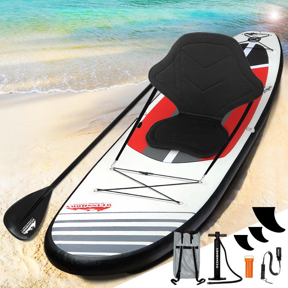 Weisshorn Stand Up Paddle Boards 11' Inflatable SUP Surfboard Paddleboard Kayak Red