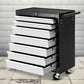 Giantz Tool Chest and Trolley Box Cabinet 7 Drawers Cart Garage Storage Black and Silver