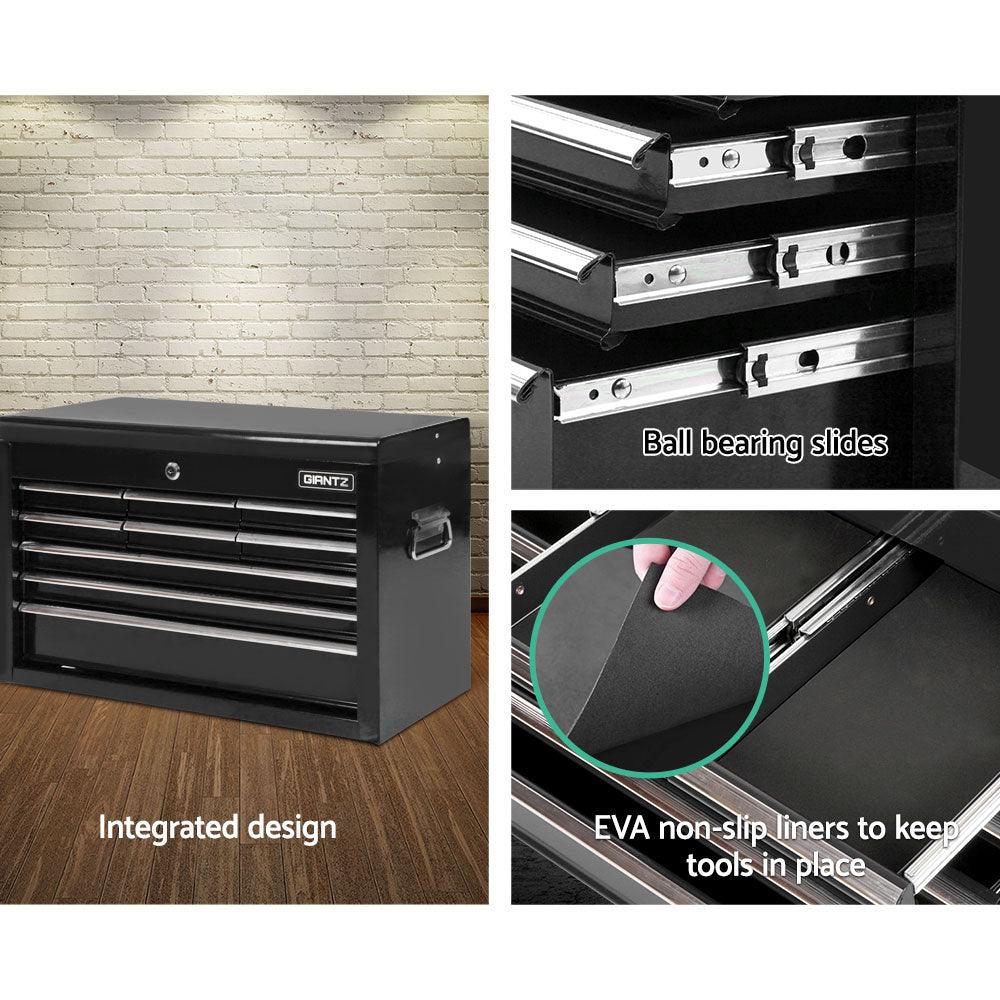 Giantz 9 Drawer Mechanic Tool Box Cabinet Storage - Black